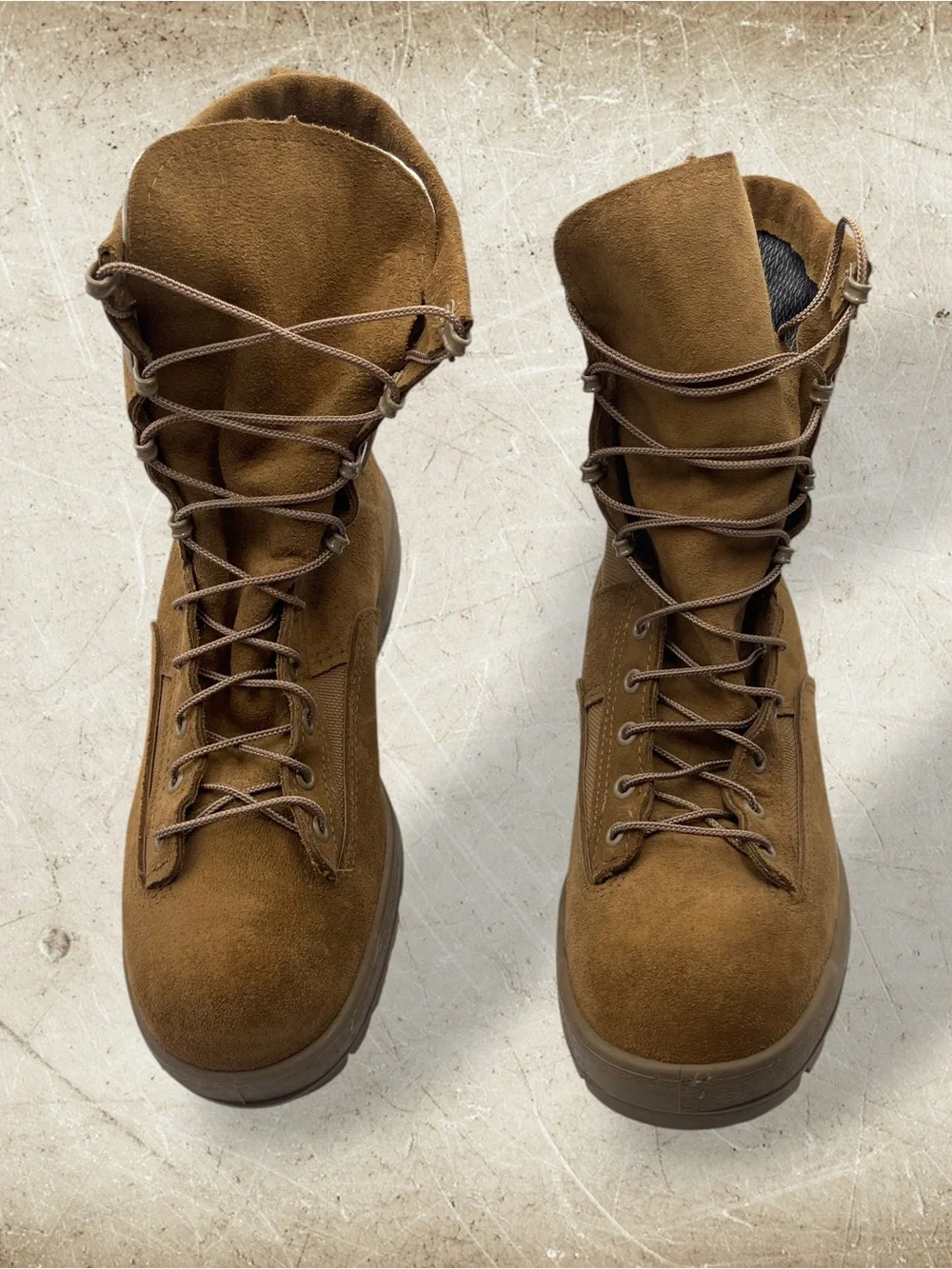 McRae US Army GoreTex Combat Boots Coyote Brown 10.5R NSN 8430-01-632-5908